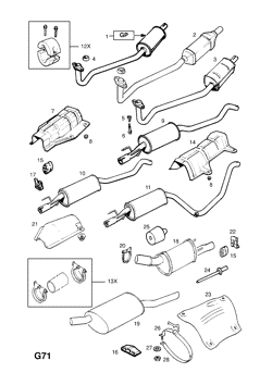 68.EXHAUST PIPE,SILENCER AND CATALYTIC CONVERTER (CONTD.)