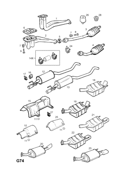 71.EXHAUST PIPE,SILENCER AND CATALYTIC CONVERTER (CONTD.)