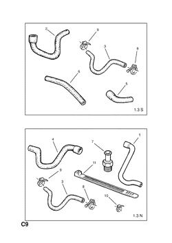 15.HEATER HOSES AND FIXINGS (CONTD.)