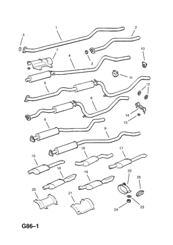 181.EXHAUST PIPE,SILENCER AND CATALYTIC CONVERTER (CONTD.)