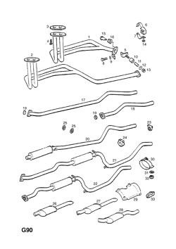185.EXHAUST PIPE,SILENCER AND CATALYTIC CONVERTER (CONTD.)