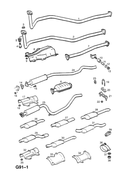 187.EXHAUST PIPE,SILENCER AND CATALYTIC CONVERTER (CONTD.)