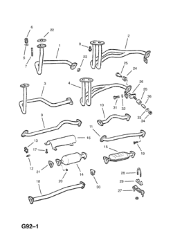 189.EXHAUST PIPE,SILENCER AND CATALYTIC CONVERTER (CONTD.)