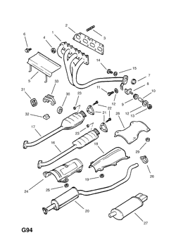 193.EXHAUST PIPE,SILENCER AND CATALYTIC CONVERTER (CONTD.)