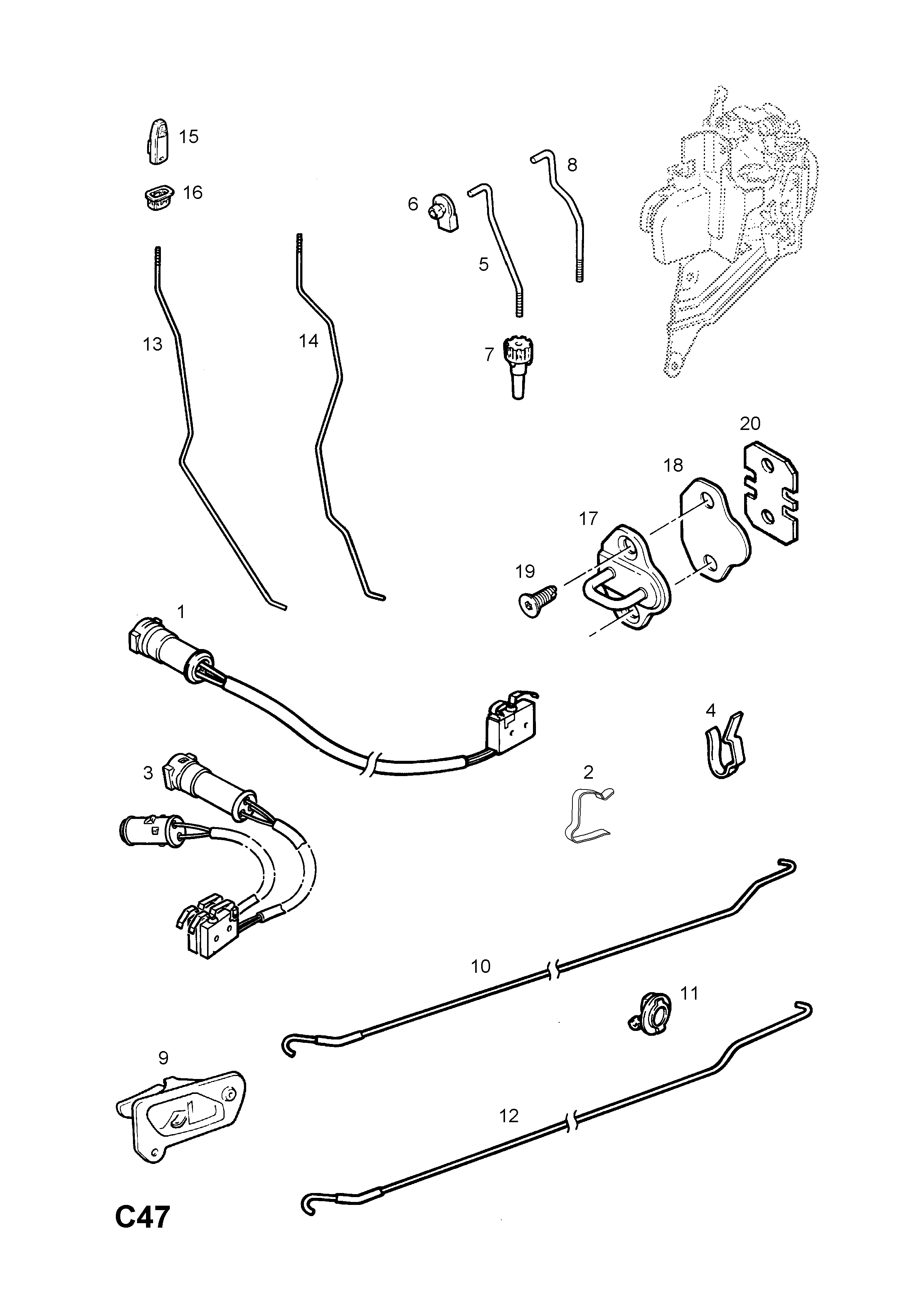 holden astra parts list