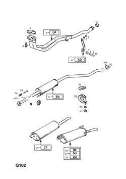 98.EXHAUST PIPE,SILENCER AND CATALYTIC CONVERTER (CONTD.)