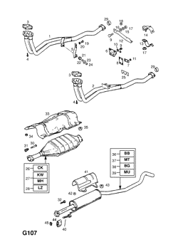 103.EXHAUST PIPE,SILENCER AND CATALYTIC CONVERTER (CONTD.)