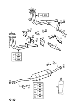 106.EXHAUST PIPE,SILENCER AND CATALYTIC CONVERTER (CONTD.)