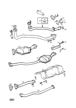 114.EXHAUST PIPE,SILENCER AND CATALYTIC CONVERTER (CONTD.)