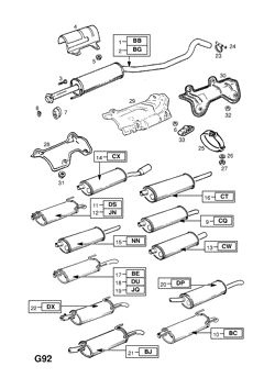 115.EXHAUST PIPE,SILENCER AND CATALYTIC CONVERTER (CONTD.)