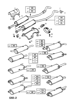 117.EXHAUST PIPE,SILENCER AND CATALYTIC CONVERTER (CONTD.)