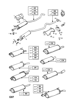 121.EXHAUST PIPE,SILENCER AND CATALYTIC CONVERTER (CONTD.)