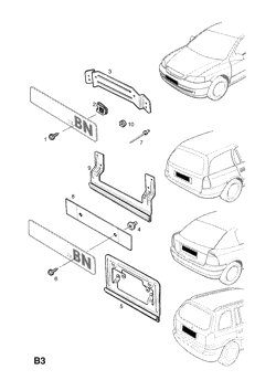1.FRONT NUMBER PLATE FIXINGS