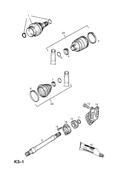 60.FRONT AXLE DRIVE SHAFT JOINTS AND FIXINGS (CONTD.)