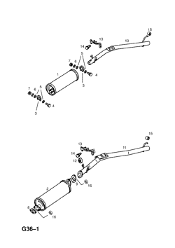 91.EXHAUST PIPE,SILENCER AND CATALYTIC CONVERTER (CONTD.)