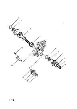 1.COUNTERSHAFT AND GEARS