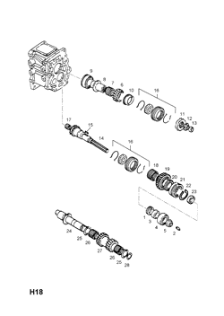 23.REAR OUTPUT SHAFT AND GEAR