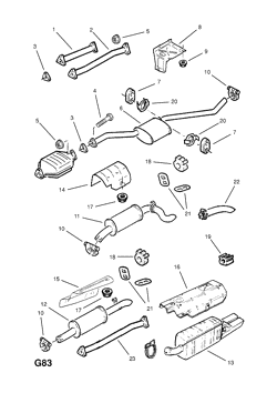 67.EXHAUST PIPE,SILENCER AND CATALYTIC CONVERTER (CONTD.)