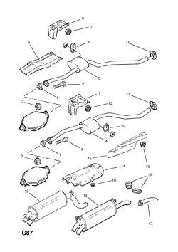 71.EXHAUST PIPE,SILENCER AND CATALYTIC CONVERTER (CONTD.)