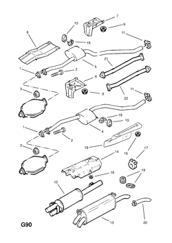 74.EXHAUST PIPE,SILENCER AND CATALYTIC CONVERTER (CONTD.)