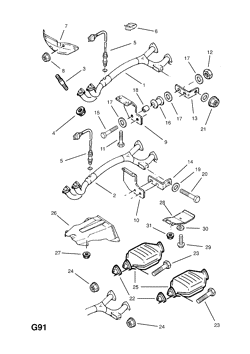 75.EXHAUST PIPE,SILENCER AND CATALYTIC CONVERTER (CONTD.)