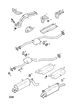 10.EXHAUST PIPE,SILENCER AND CATALYTIC CONVERTER