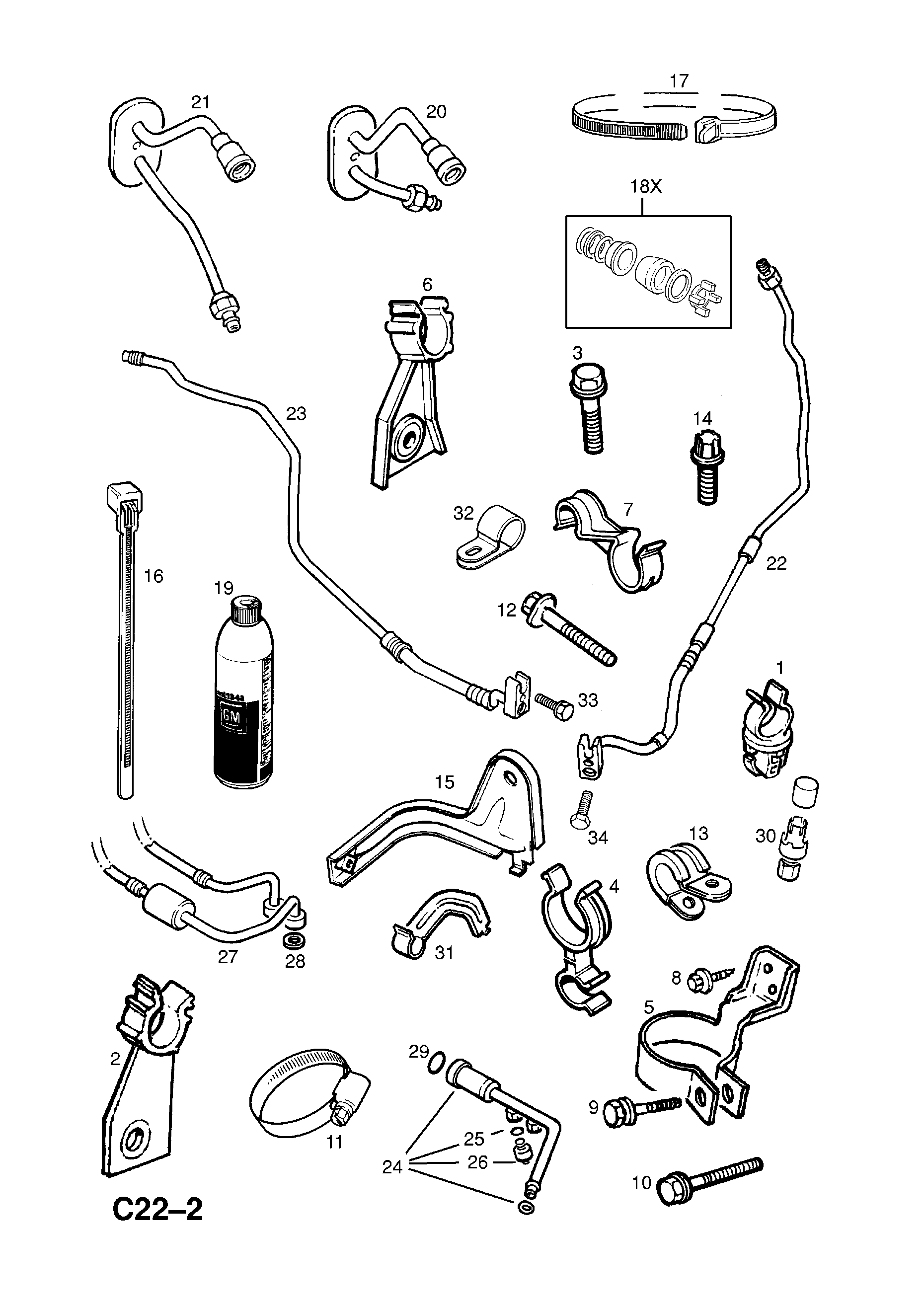 Opel OMEGA-B ( 1994 - 2003), C BODY INTERIOR FITTINGS, 7 AIR  