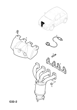 57.EXHAUST MANIFOLD AND CATALYTIC CONVERTER (CONTD.)