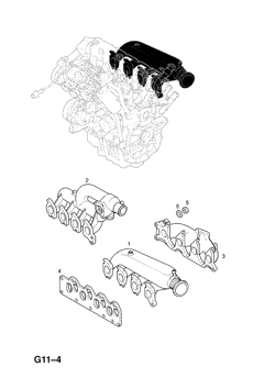 146.INDUCTION AND EXHAUST MANIFOLD