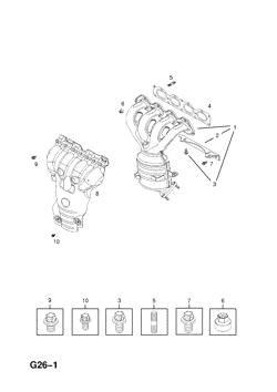 72.EXHAUST MANIFOLD AND CATALYTIC CONVERTER (CONTD.)