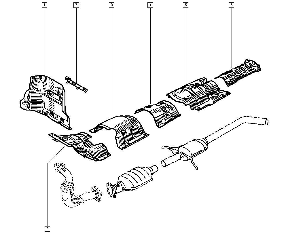 Схема выхлопной системы рено логан 1