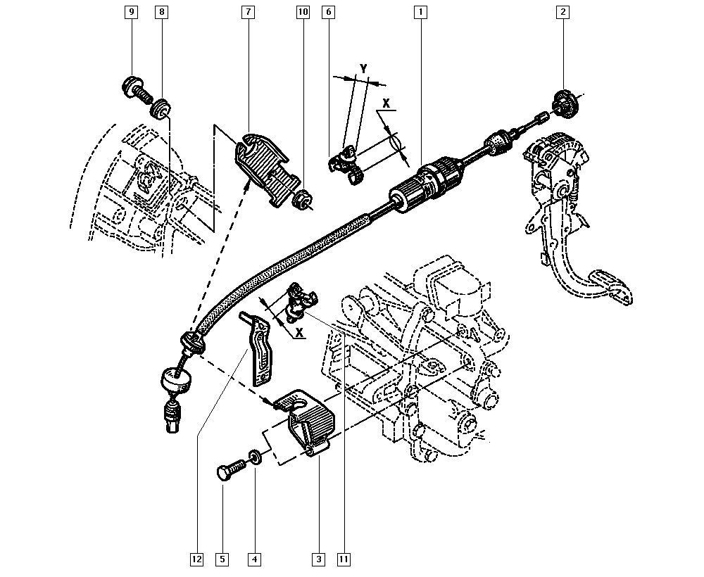 Laguna, B56M, Manual, 37 Pedal assembly / Pedal assembly - Catcar.info 