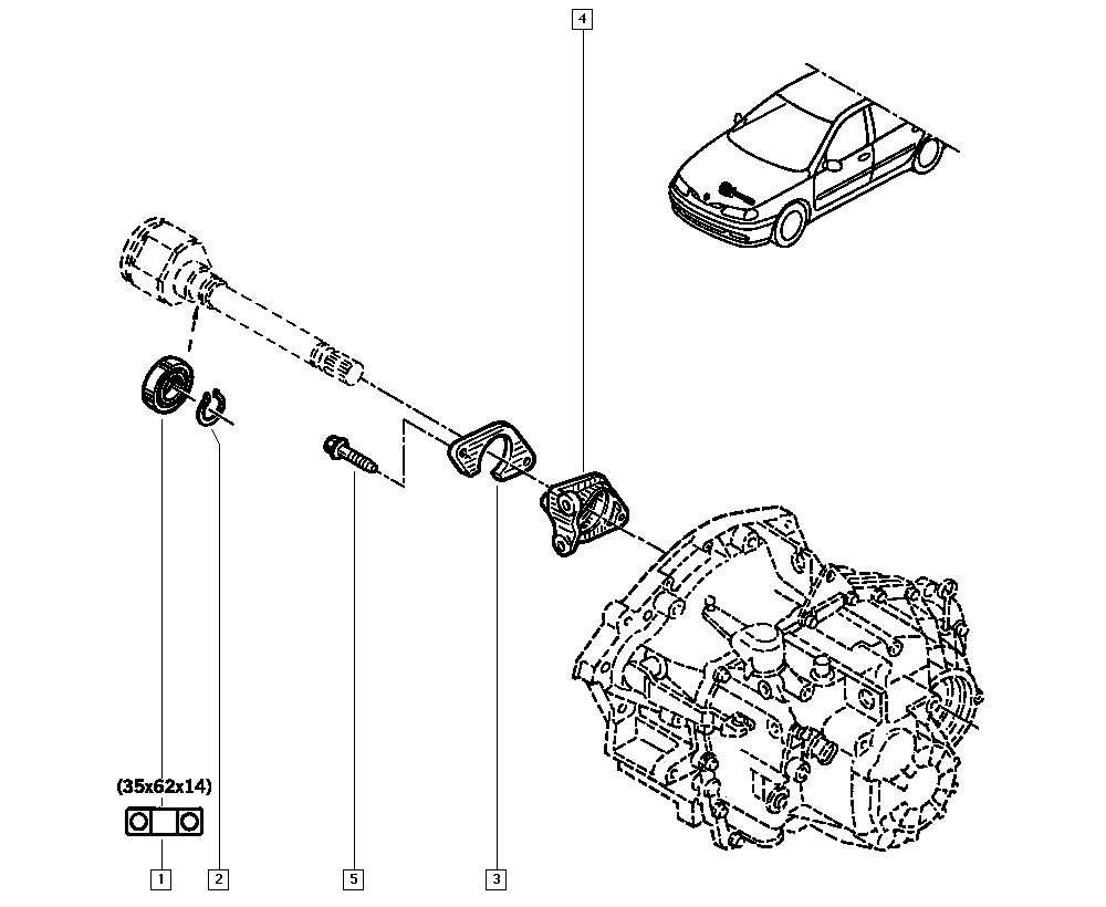 Laguna, B561, Manual, 29 Driveshaft / Driveshaft - Catcar.info 