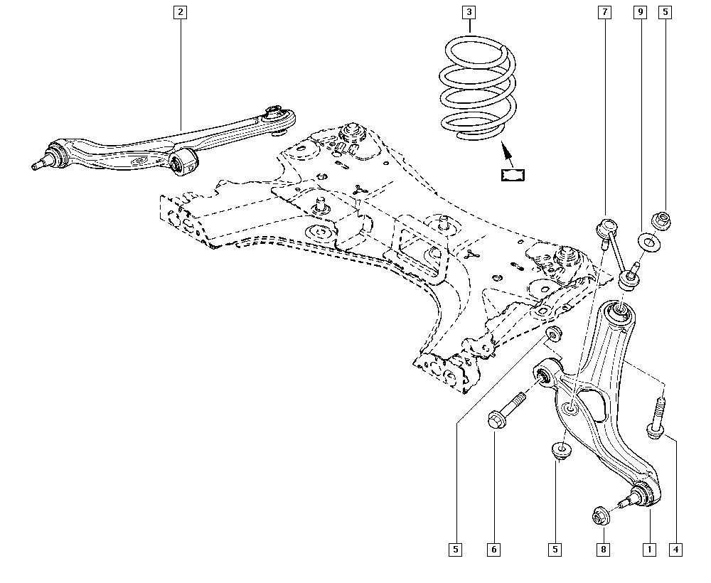 Подвеска рено сценик 2 схема передняя
