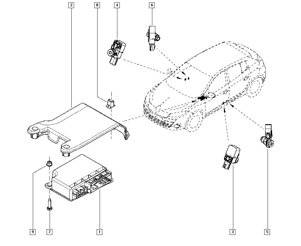 Mégane III, DZ1U, Upholstery - Electricity, 59 Carrying equipment  