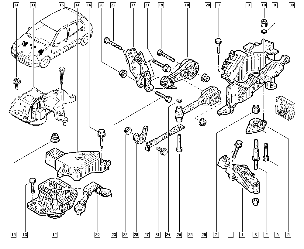 Renault clio 2 схемы