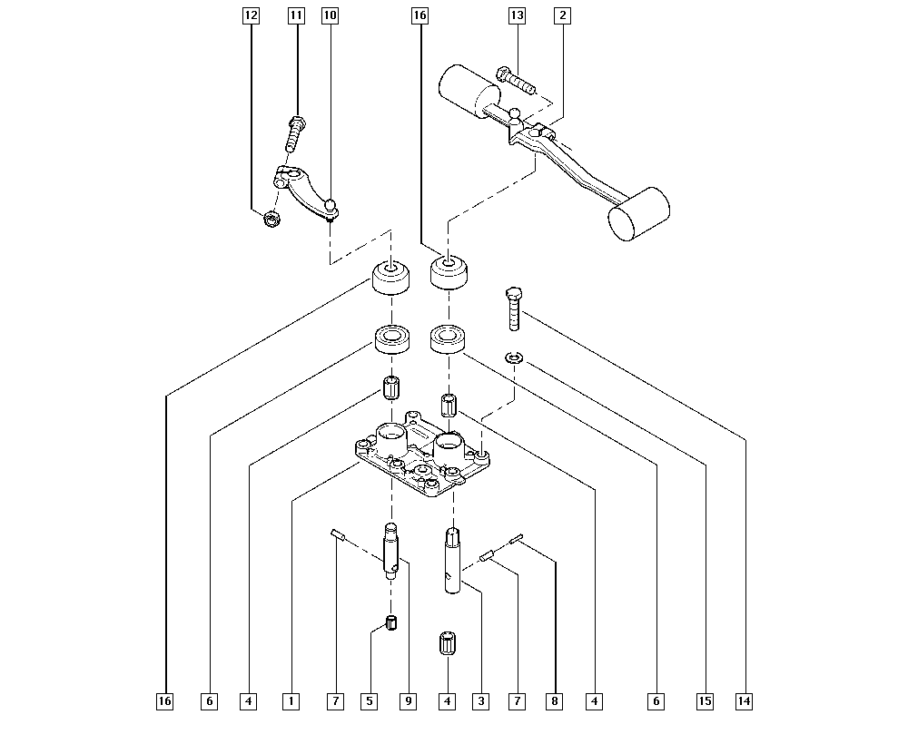 Master III, HV01, Manual, 21 Manual gearbox / Gear selector fork  