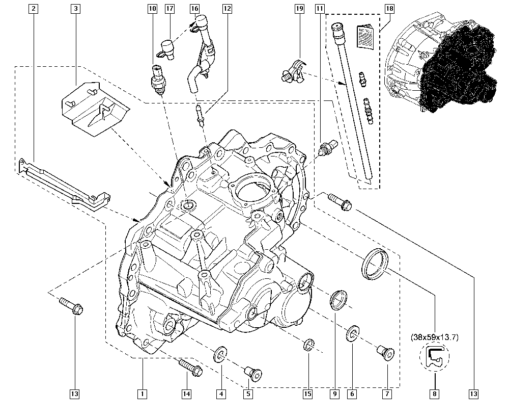 Abdeckung Motorabdeckung M9R 700 RENAULT GRAND SCENIC II (JM0/1_)