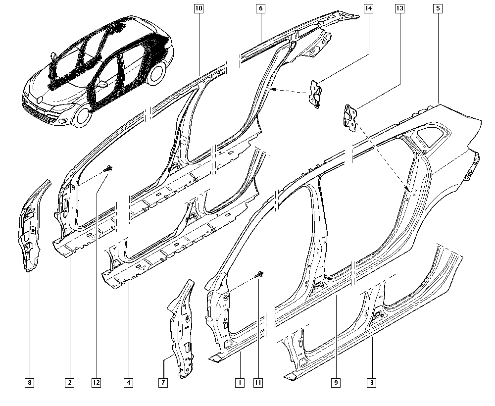 Рено дастер схема кузова