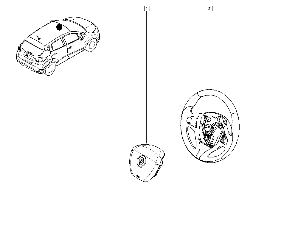 Captur, J5MW, Manual, 36 Steering / Steering wheel - Catcar.info 