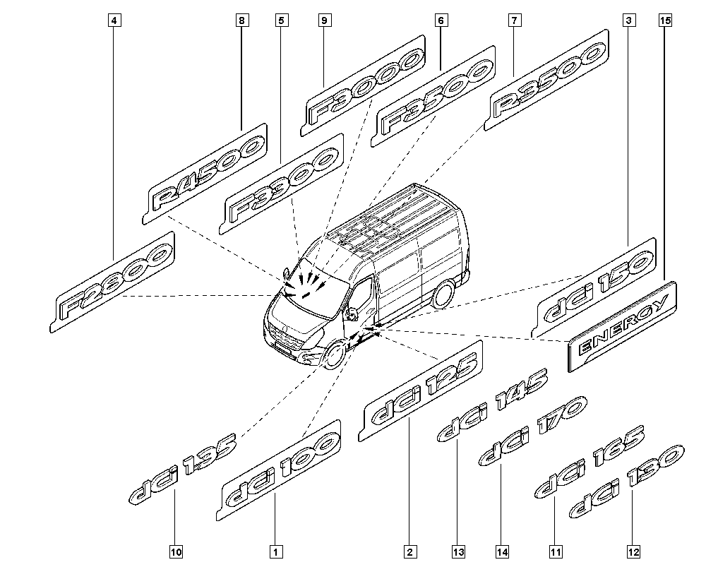 Master III, HV0U, Bodywork, 56 Various external accessories  