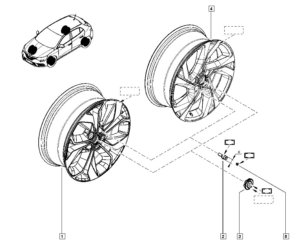 Mégane IV, B9A4, Manual, 35 Wheels - Tyres / Wheels - Catcar.info 