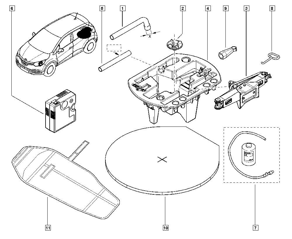 Captur, J5MW, Manual, 90 Jack - Small parts / Jack - Catcar.info 