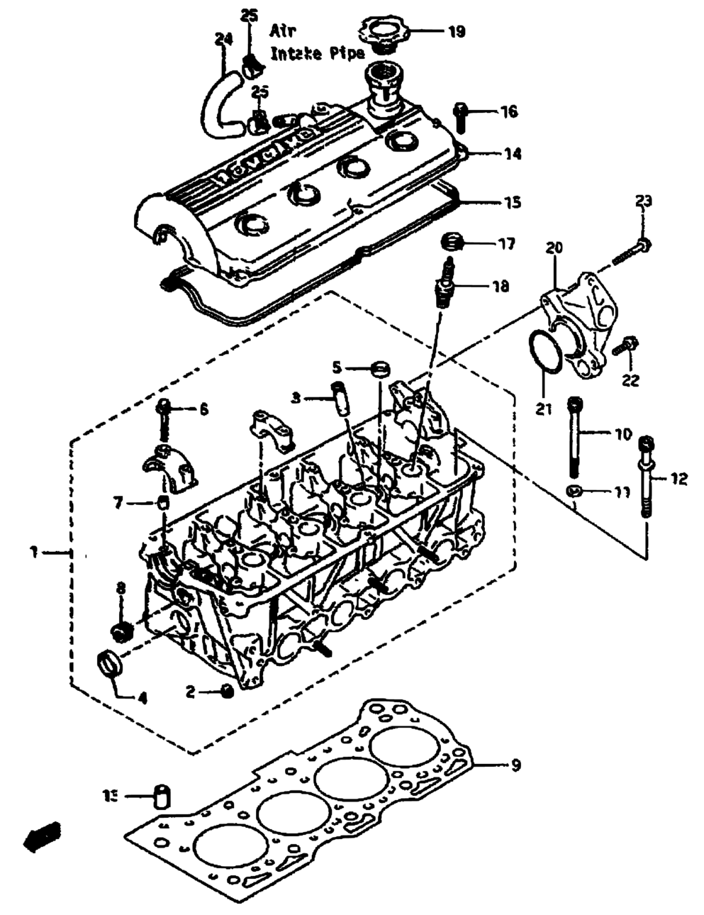 All Regions, Vitara / Sidekick, SE416 (E24), Engine, 4 - CYLINDER  