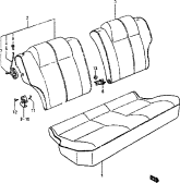 159 - REAR SEAT (3DR:GL/TURBO)