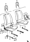 127 - FRONT SEAT (3DR/GL:4 SEATER E02,E15,E16,E17,E18,E19,E22,E25,E39,E54)