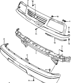 150 - FRONT BUMPER AND GRILLE (4DR)