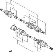 129 - A FRONT DRIVE SHAFT (SE416:4WD:PRODUCT OF CANADA)