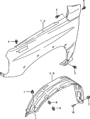 174 - B FRONT FENDER AND LINING (SV418)