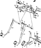 112 - PEDAL AND PEDAL BRACKET (MT:89,90 MODEL)